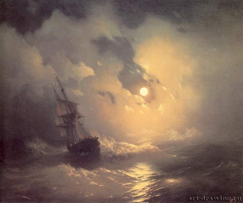 Буря на море ночью. 1849 - Storm at sea at night. 1849
89 х 106 смХолст, маслоРомантизм, реализмРоссияПетергоф, Ленинградская область. Дворцы-музеи и парки Петродворца